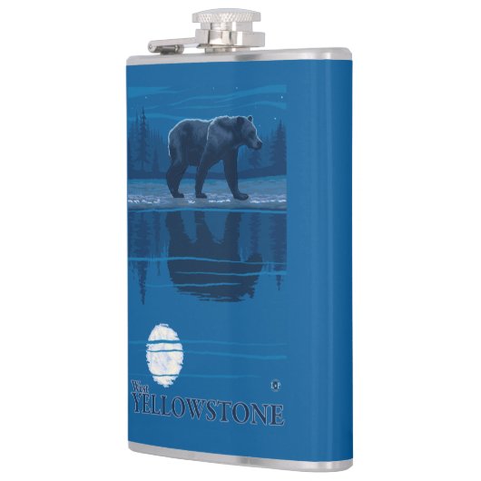 Flasques Ours dans le clair de lune - Yellowstone (Gauche)