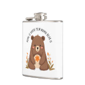 Flasques Ours mignonne de maman aux fleurs (Gauche)