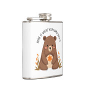 Flasques Ours mignonne de maman aux fleurs (Droite)