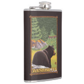 Flasques Ours noir dans la forêt - Washington (Droite)