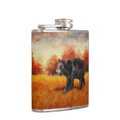 Flasques Ours noir en forêt d'automne (Droite)