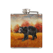 Flasques Ours noir en forêt d'automne (Dos)