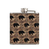 Flasques Ours Noir Et Paniers Ours (Dos)