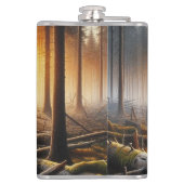 Flasques Ours noir sur la scène forestière (Dos)