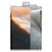 Flasques Ours polaire et ours noir s'étreignant (Dos)
