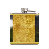 Flasques Ours polaire regardant le panneau en bois du pôle (Dos)