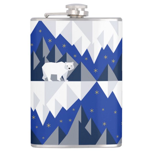 Flasques Ours polaire sur Iceberg Motif sans couture. (Devant)