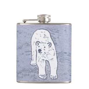Flasques Ours polaire sur la peinture sur glace - Art origi