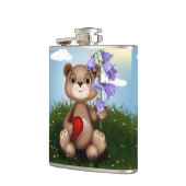 Flasques Ours tenant un bouquet de fleurs-30926 (Gauche)