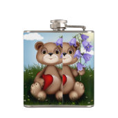 Flasques Ours tenant un bouquet de fleurs-30926 (Dos)