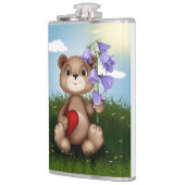 Flasques Ours tenant un bouquet de fleurs-30926 (Gauche)