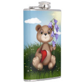 Flasques Ours tenant un bouquet de fleurs-30926 (Droite)