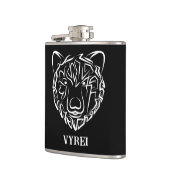 Flasques Ours tribal noir et blanc (Gauche)