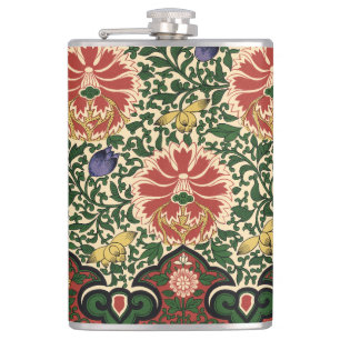 Flasques Owen Jones Chinoiserie Rouge Lotus Floral Art Desi