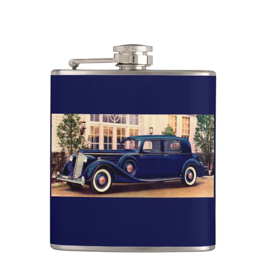 Flasques Packard bleu 1936 (Devant)