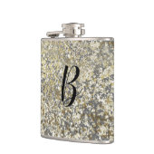 Flasques Paillettes dorées Craquelure Moderne Chic Glamour  (Gauche)