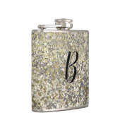 Flasques Paillettes dorées Craquelure Moderne Chic Glamour  (Droite)