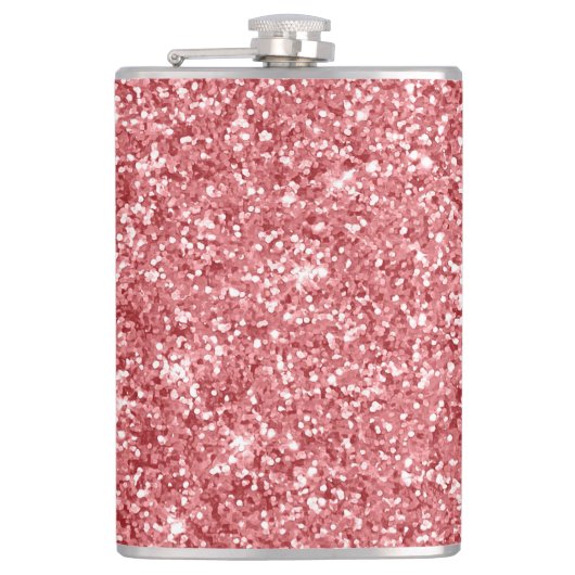 Flasques Paillettes roses scintillantes glamour  (Devant)