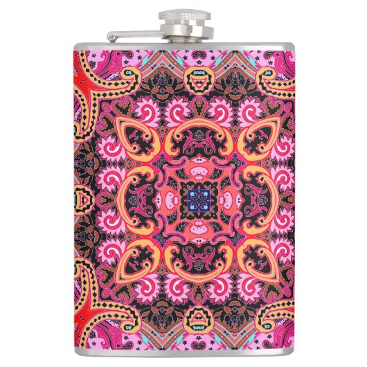Flasques Paisley multicolore, design d'impression d'écharpe (Devant)