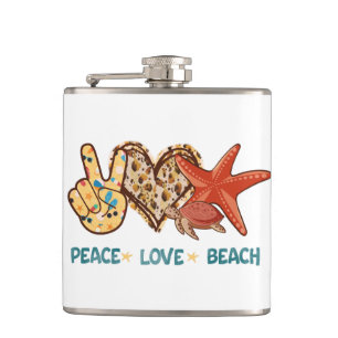 Flasques Paix, Amour, Plage Vibes d'été VINTAGE