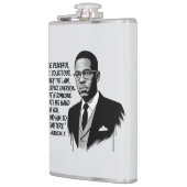 Flasques Paix et force – Citation inspirante de Malcolm X (Gauche)