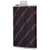 Flasques paix rose sur noir (Gauche)