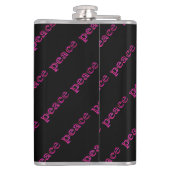 Flasques paix rose sur noir (Dos)