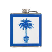 Flasques Palmier pointilleux - bleu cobalt et blanc (Dos)