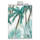 Flasques Palmier tropical : Motif de la jungle aquarelle. (Dos)