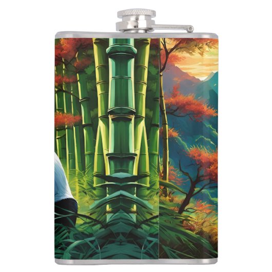 Flasques Panda dans la forêt de Bamboo sur /mountain (Dos)