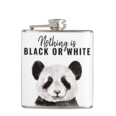 Flasques Panda Funky Moderne Noir Et Blanc Avec Citation (Devant)