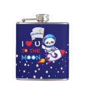 Flasques Panda ours astronaute fusée spatiale kawaii mignon (Devant)