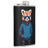 Flasques Panda rouge porter Sweat - shirt à capuche drôle C (Droite)