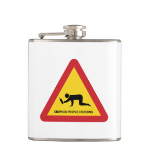 Flasques Panneau de signalisation de personnes ivres traver