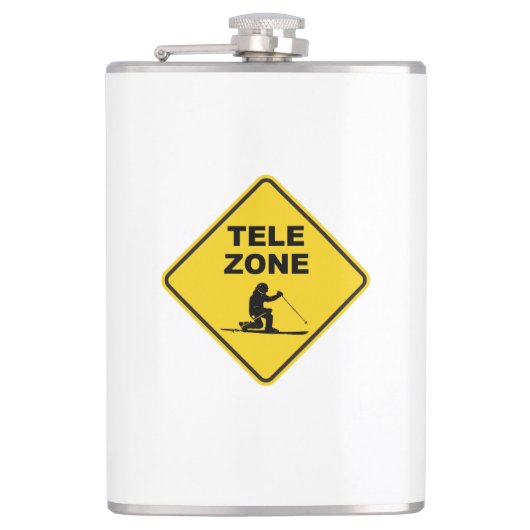 Flasques Panneau Zone de ski de télémark (Devant)