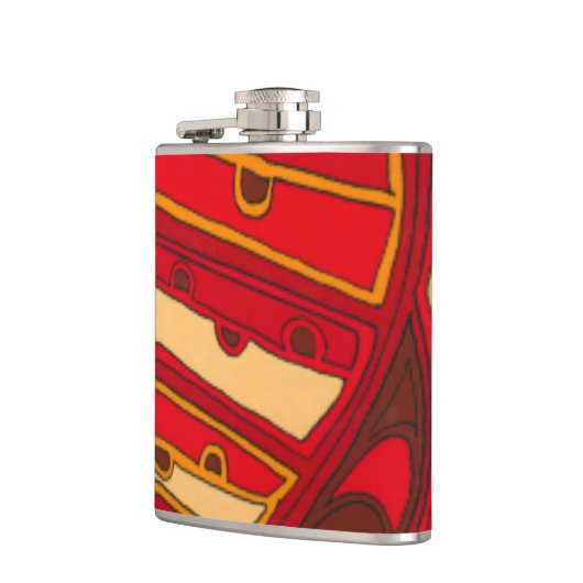 Flasques Panneaux orange Abstraits (Gauche)