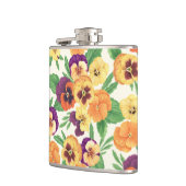 Flasques Pansies sur blanc cassé (Gauche)