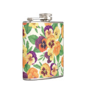 Flasques Pansies sur blanc cassé (Droite)