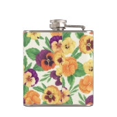 Flasques Pansies sur blanc cassé (Dos)