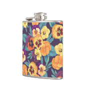 Flasques Pansies sur violet de prune (Gauche)