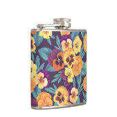 Flasques Pansies sur violet de prune (Droite)