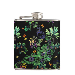 Flasques Paon fleuri et cru floraux