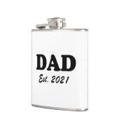 Flasques Papa Custom Date établie noir blanc moderne (Gauche)