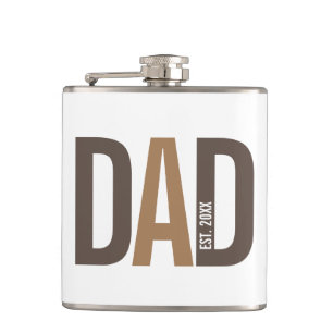 Flasques Papa personnalisé Brown moderne établi