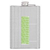 Flasques papier peint blanc et gris avec un motif (Dos)