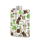 Flasques papier peint d'animal de lapin de tortue de cerfs (Gauche)