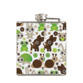 Flasques papier peint d'animal de lapin de tortue de cerfs (Dos)