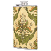 Flasques Papier peint floral classique : damassé stylisé. (Gauche)