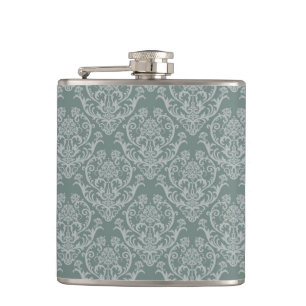 Flasques Papier peint floral vert