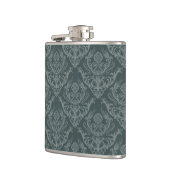 Flasques Papier peint floral vert de luxe de damassé (Gauche)